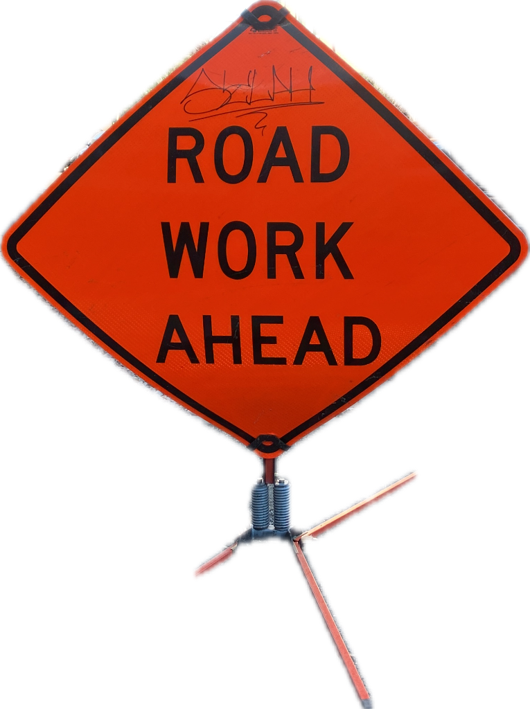 Road Work Ahead Sign