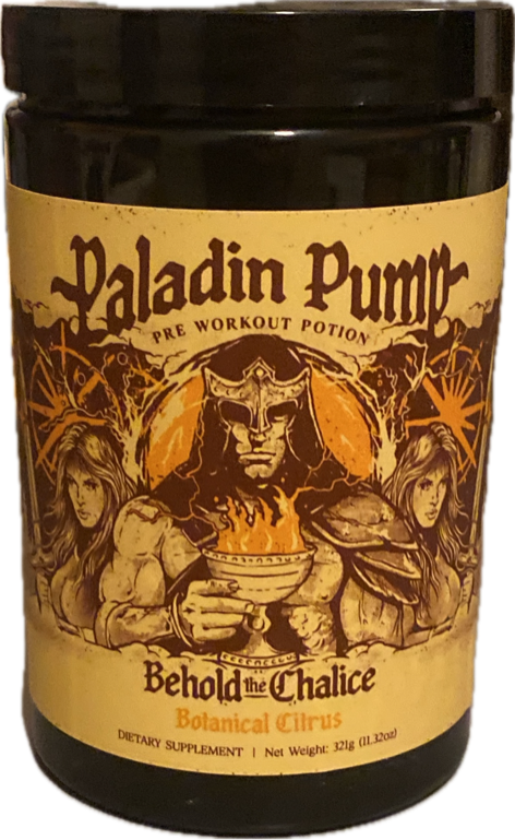 Paladin Pump Pre-Workout Potion, a captured specimen