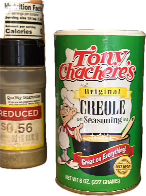 Tony Chacheres Creole Seasoning, a captured specimen