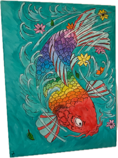 Koi Fish Painting, a captured specimen